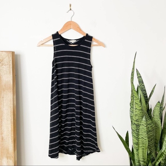 Madewell Highpoint Tank Dress in Hosta Stripe black/white size XS - Picture 3 of 8